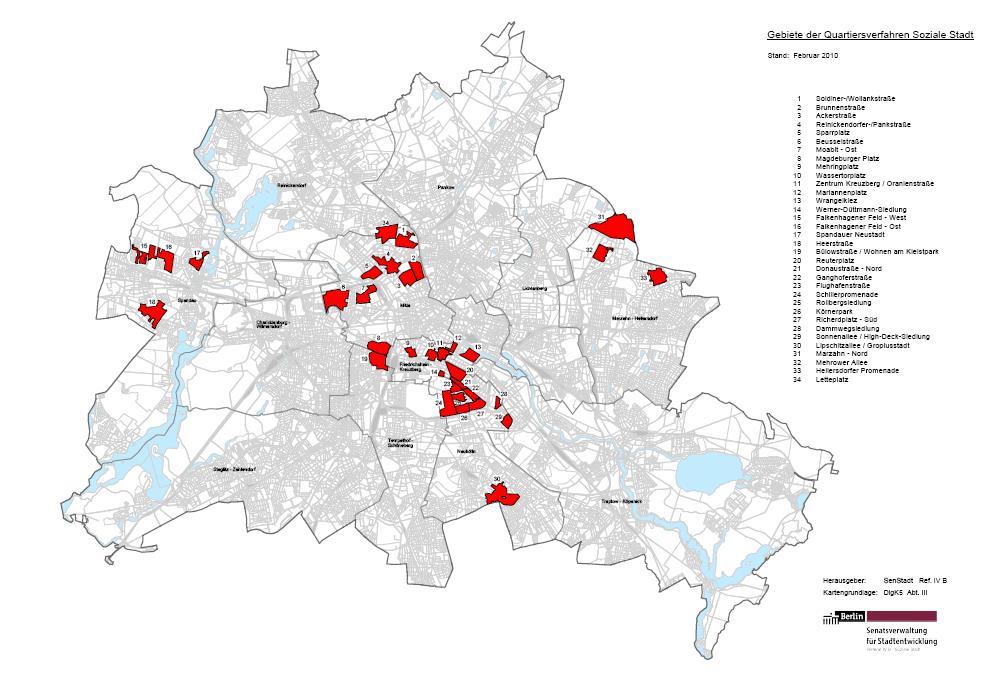 Berlin: Quartiers management 34 deprived