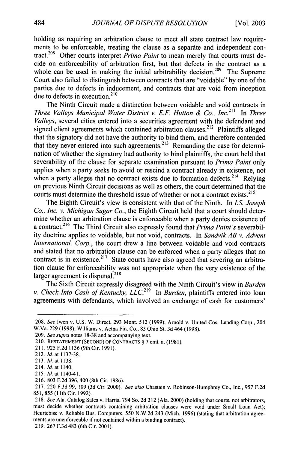 Journal of Dispute Resolution, Vol. 2003, Iss. 2 [2003], Art. 9 JOURNAL OF DISPUTE RESOLUTION [Vol.