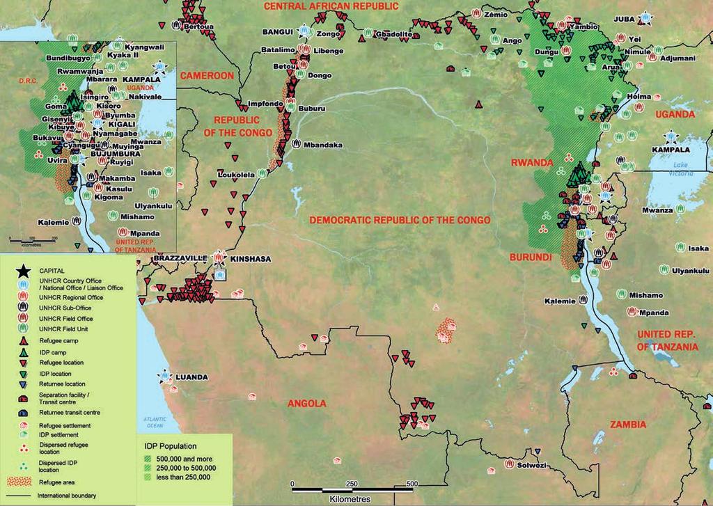 DEMOCRATIC REPUBLIC OF THE CONGO 2013 GLOBAL REPORT Operational highlights Tensions and armed clashes in the Central African Republic (CAR) led to an influx of refugees into the Democratic Republic