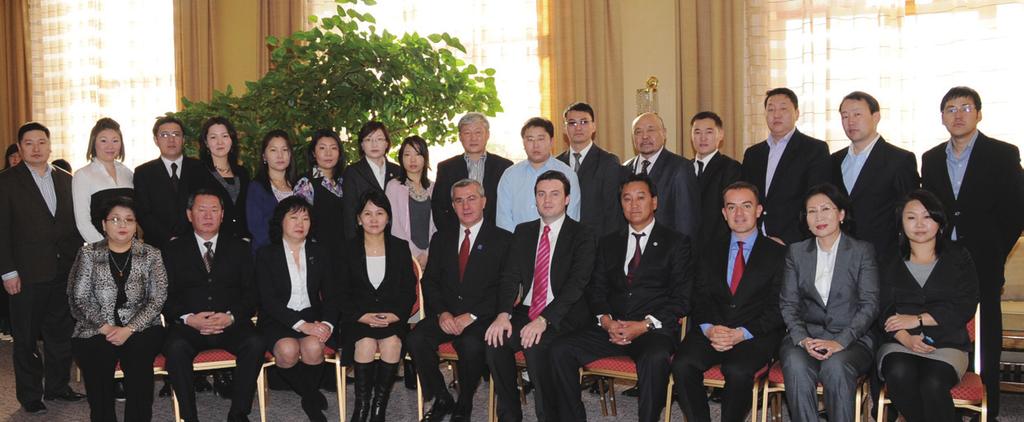 Representatives from the Mongolian government, NGOs and academia at IOM training on labour migration (IOM 2010).