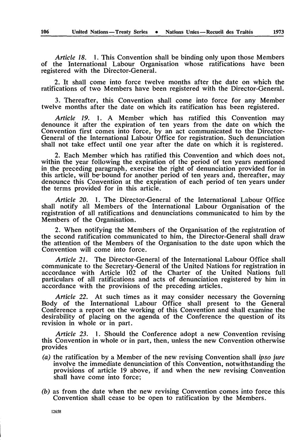 106 United Nations Treaty Scries Nations Unies Recueil des Traités 19