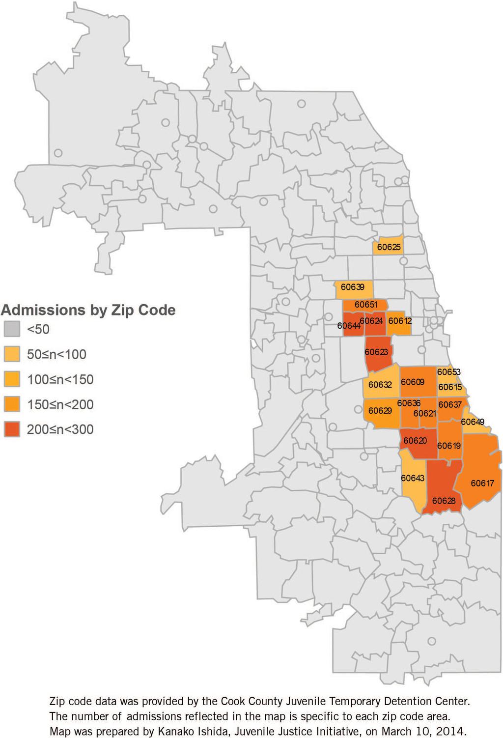 Cook County Juvenile Temporary Detention Center Admissions