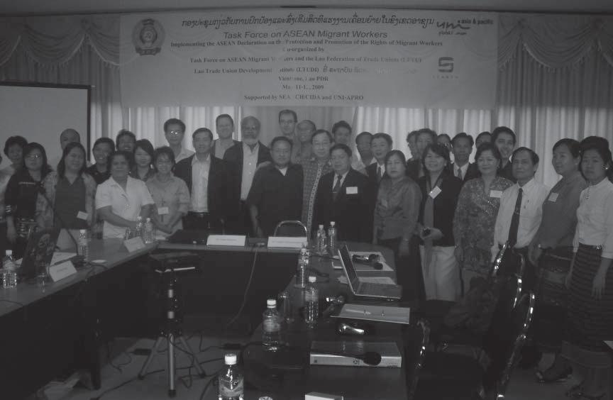 12 May 2009, in Vientiane, Lao PDR, the TF-AMW proposal is delivered to the ASEAN Secretariat and the ASEAN Committee for the Implementation of the ASEAN Declaration on the Protection and Promotion
