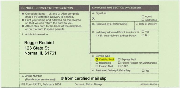 Write in the Docket Number that the Clerk of Court gave to you in the caption of this document. Write in the date and the address that you mailed the paperwork to the other party.