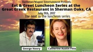the Eat & Greet Luncheon Series at the Great Greek Restaurant in Sherman Oaks, Ca.
