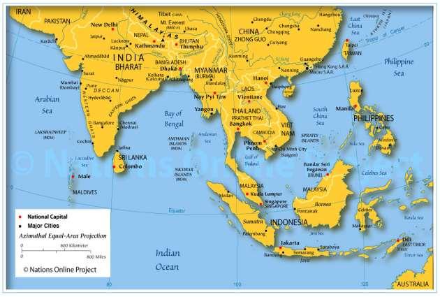 SOUTH EAST ASIA OVERALL: European imperialism collapsed throughout the world in years after World War II. In India, independence was accompanied by conflicts among various ethnic and religious groups.