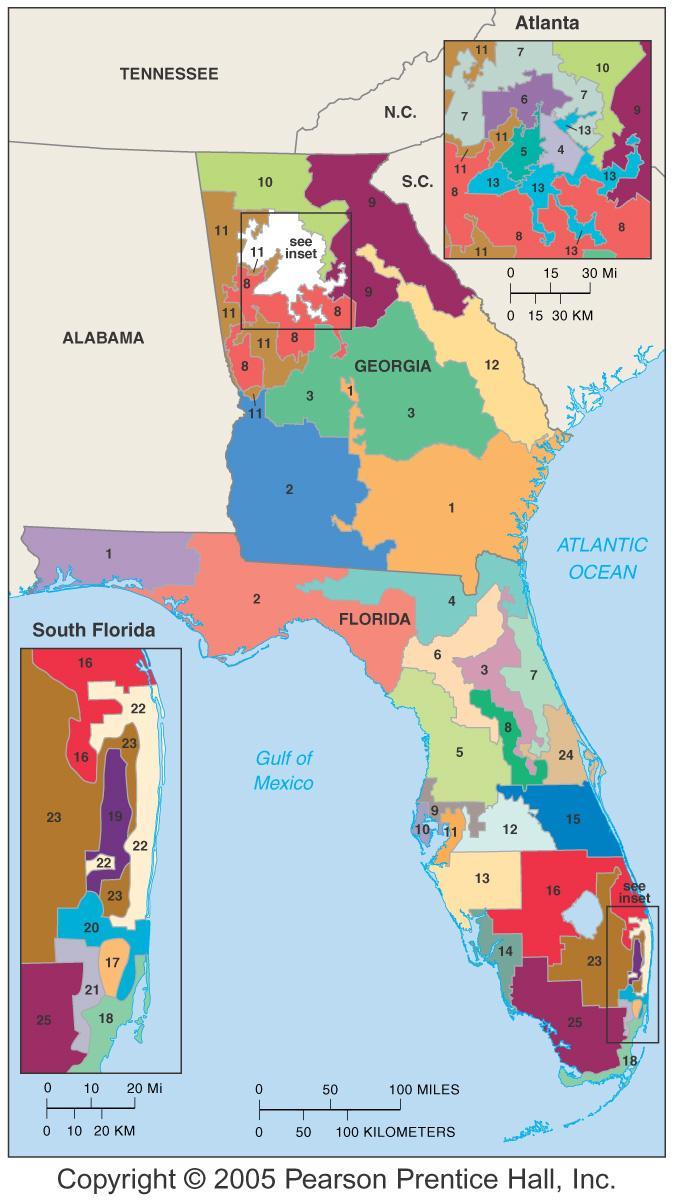 Gerrymandering: Florida and Georgia Recent gerrymandering in the United States has been primarily stacked vote.