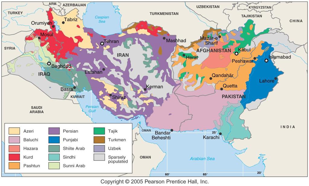 Ethnic Groups in Southwest Asia Fig.