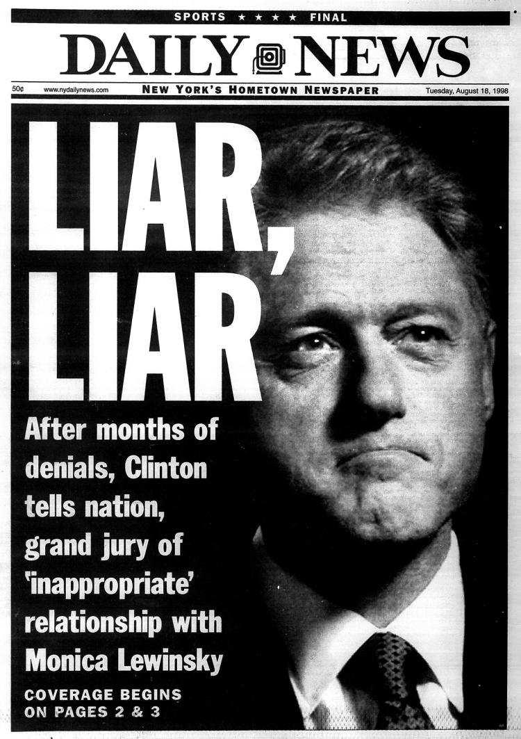 Eventually, Clinton admitted to having the country with those lies.