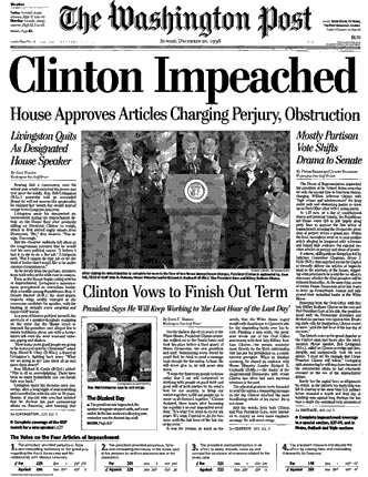 of justice On February 12, 1999, though, the Senate voted to the President.
