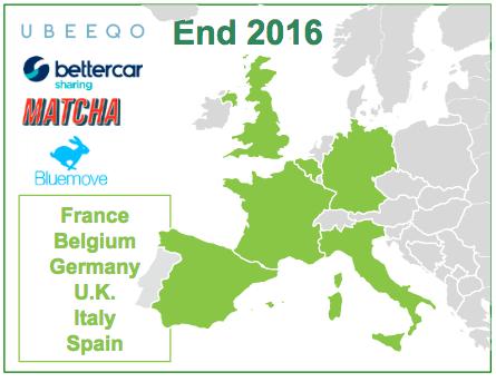Expanding car sharing in Europe Ubeeqo France Belgium Germany U.K.