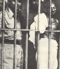 Gandhi was jailed For periods between 1920 and 1922, 1930 and 1934, 1942.