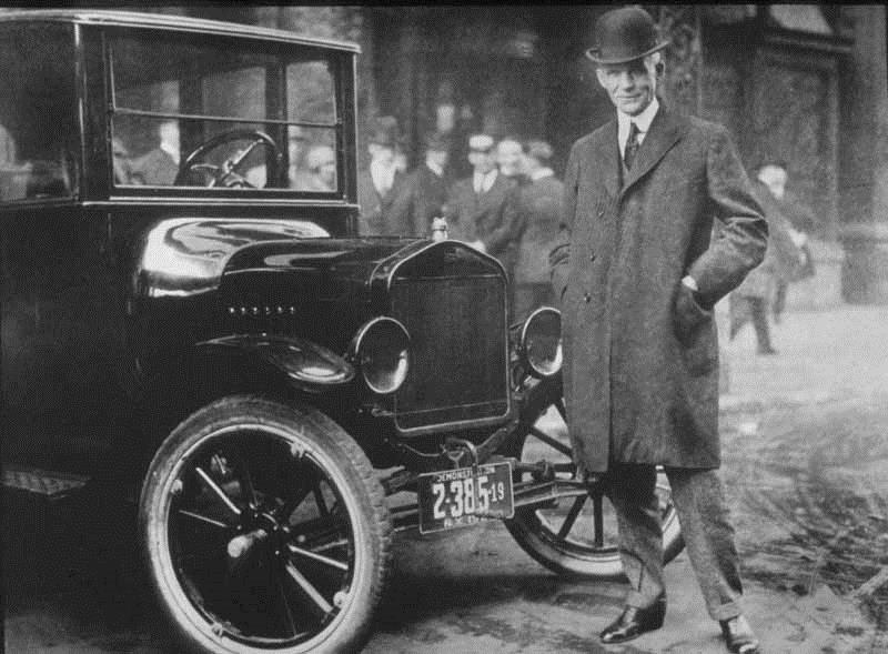 Henry Ford car manufacturer who transformed the American production process Mass Production rapid manufacture of large numbers of identical products Model T first automobile to be widely