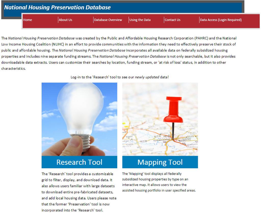 Housing Preservation Database