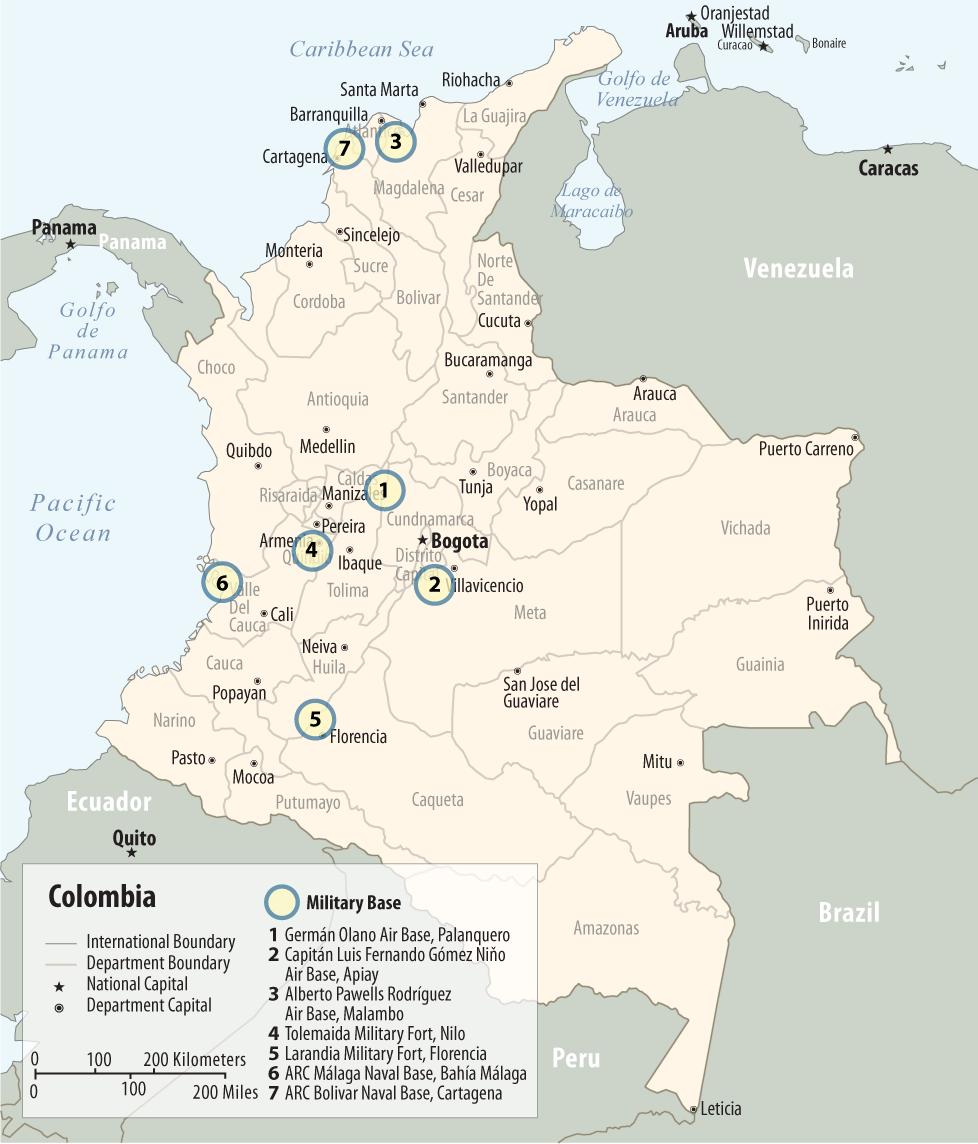 Figure 2. Military Bases Addressed by the Defense Cooperation Agreement So