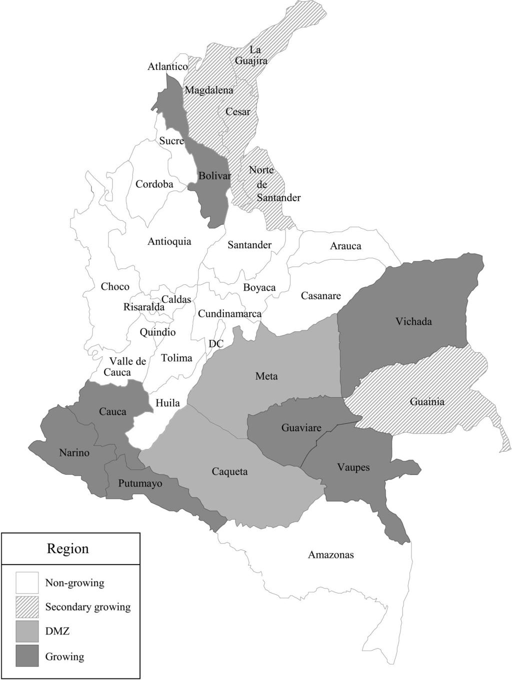 COCA, INCOME, AND CIVIL CONFLICT IN COLOMBIA 215 APPENDIX C