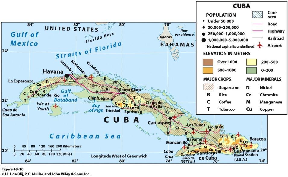 The Greater Antilles: Cuba Global geopolitics: Cuban revolution Overthrew Americanbacked dictator Castro Communist dictatorship Cold War Soviet nuclear missiles Guantanamo Bay Economic