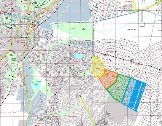 Source: Mangaung Metropolitan Municipality Key: Phase 1 (Yellow); Phase 2 (Orange); Phase