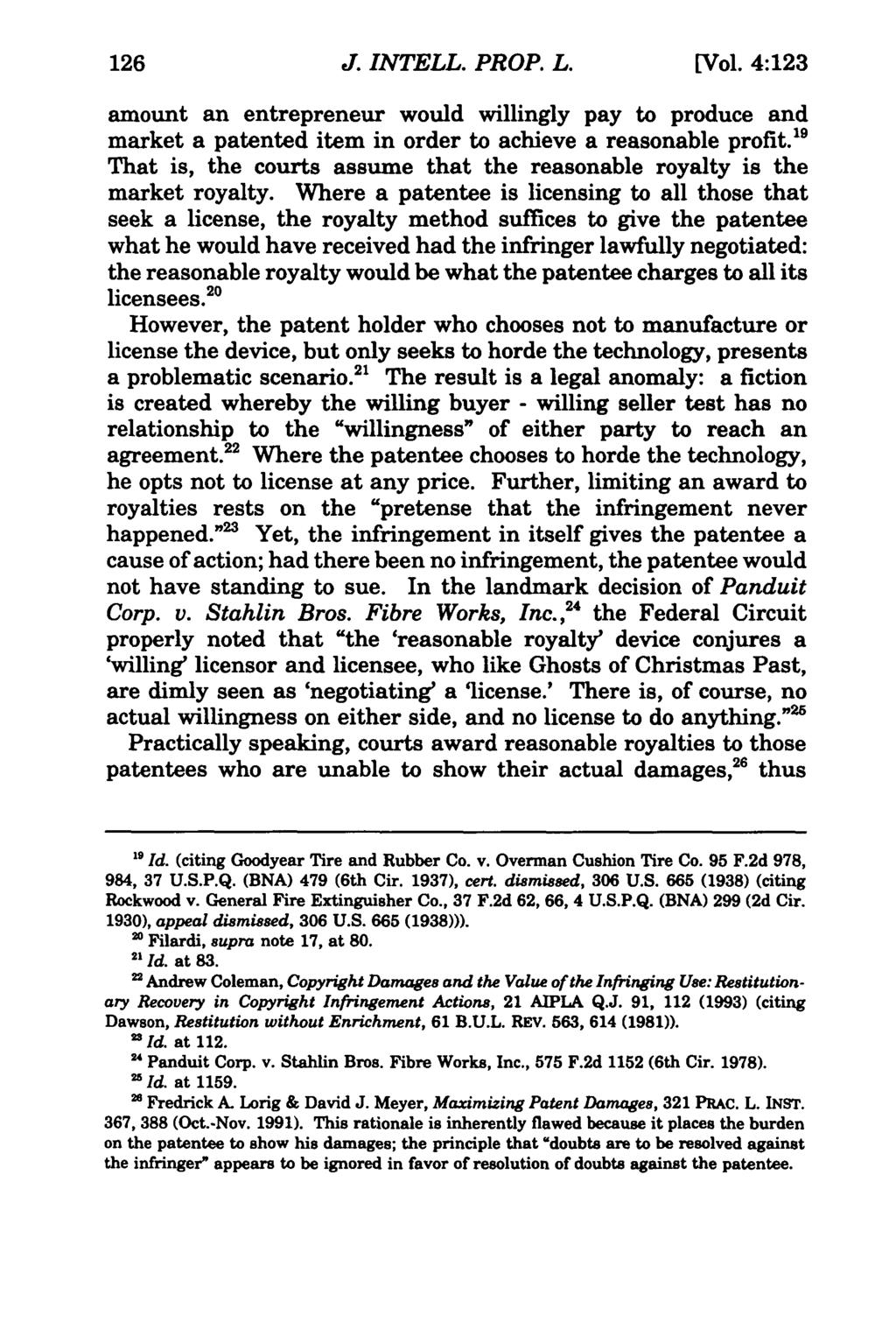 Journal of Intellectual Property Law, Vol. 4, Iss. 1 [1996], Art. 6 J. INTELL. PROP. L. [Vol.