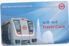 Sample of Delhi Metro Smart Card
