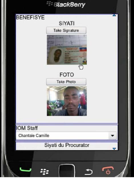 IOM s smartphone application was used to access and update databases remotely by teams all across Port au Prince.