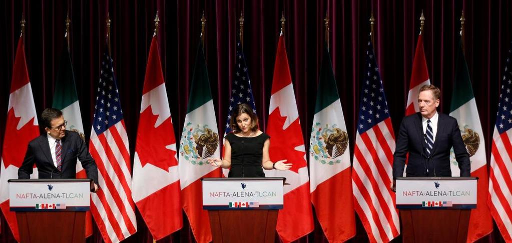 A sunset clause that would provide for the new NAFTA to terminate every five years unless it was specifically renewed by the parties; Proposals that would eliminate, weaken or render merely advisory