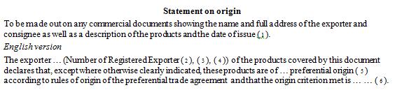 Application to become registered exporter for exporting in the context of an FTA If the exporter is already registered under the GSP context: nothing to do If not, the application form to use is