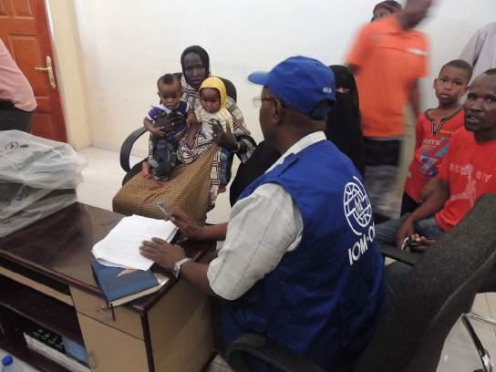 detergent, and soap dishes. Throughout the reporting period, 15 migrants (2 women, 11 men, and 2 boys) received medical assistance through the migrants health clinic.