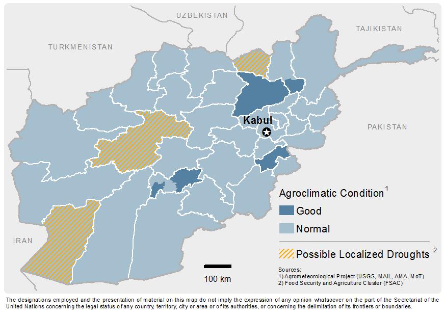 Afghanistan Humanitarian Bulletin Afghanistan food security outlook positive Early reports and observations suggest that the ongoing wheat harvest in most parts of the country will be above average