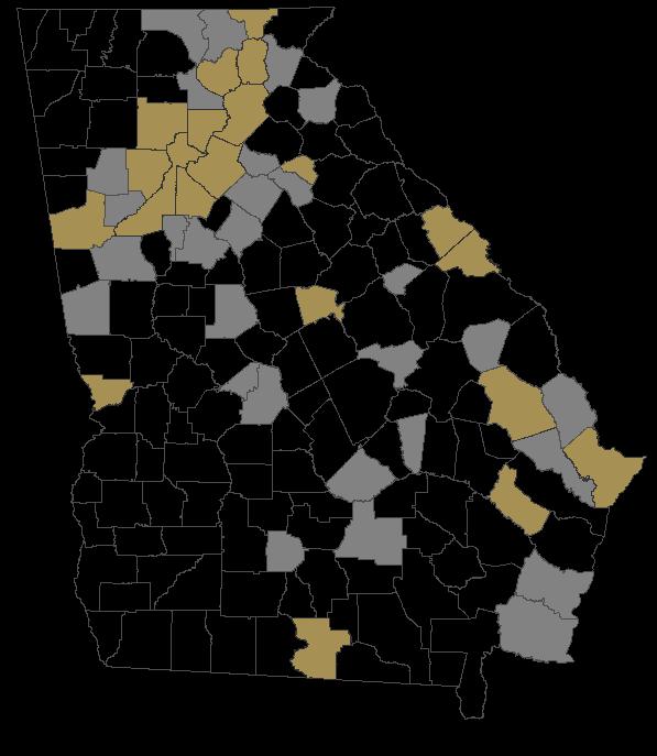 5% Atlanta 20.3% Hub 23.9% Rural 0.