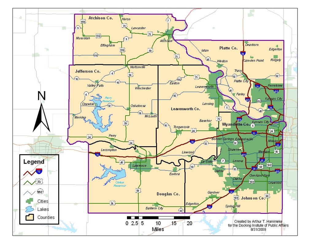 The Leavenworth County Labor Basin The Leavenworth County Labor Basin includes Atchison, Douglas, Jefferson, Johnson, and Leavenworth counties and a portion of Wyandotte County in Kansas, and Platte