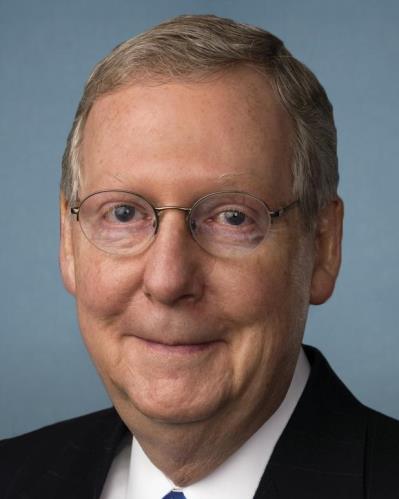 Senator Mitch McConnell Republican Mitch McConnell, the senior senator from Kentucky, was first elected in 1984 and rose through the ranks to become the Senate majority leader.