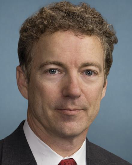 Senator Rand Paul Republican Sen. Rand Paul, elected in 2010 as Kentucky s junior senator, is the son of former Rep. Ron Paul, R-Texas, a libertarian and a presidential candidate in 2008 and 2012.