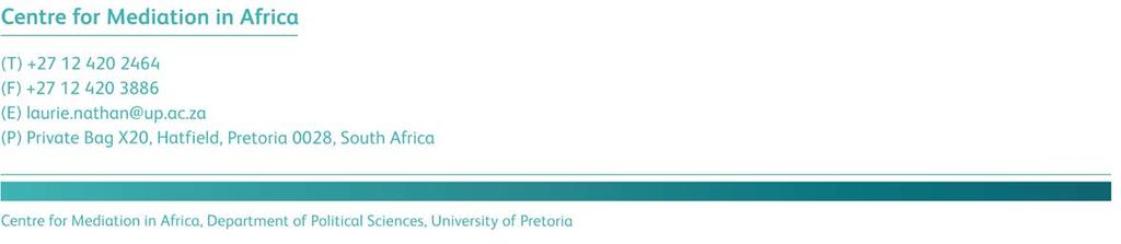 INVITATION International Conference on Mediation Date: 2 4 June 2015 Venue: Plant Sciences Auditorium, University of Pretoria Hatfield Campus You are invited to attend the International Conference on