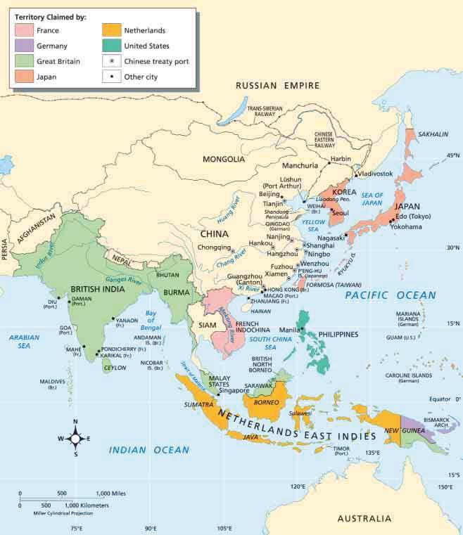 Imperialism in East Asia to 1914 Interpreting Maps Western imperial powers controlled much of East and Southeast Asia by the early 1900s. Skills Assessment: 1.