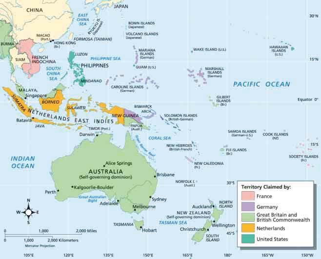 Imperialism in the Pacific to 1914 Interpreting Maps After its war with Spain in 1898 the United States became a greater imperial power in the Pacific. Skills Assessment: 1.