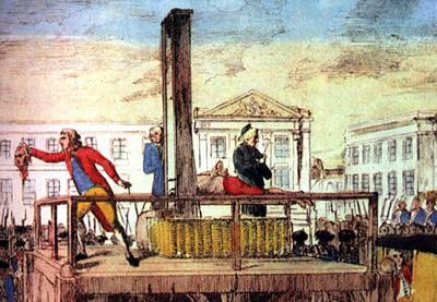 Execu'on of the King On January 17, 1793, Louis XVI was convicted of