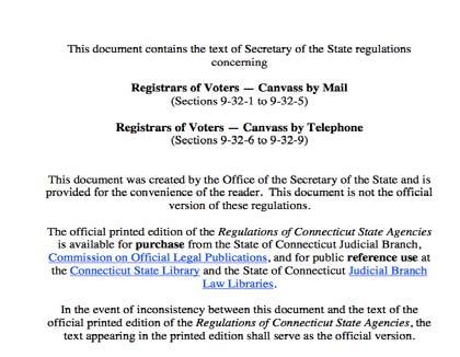 ANNUAL CANVASS SOTS REGULATIONS You can also find a SOTS PDF/Document