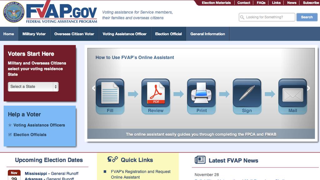 TYPES OF REGISTRATION APPLICATIONS FEDERAL REGISTRATION METHODS FVAP is a voter assistance and education program established by the Department of Defense to aid service members, their families and