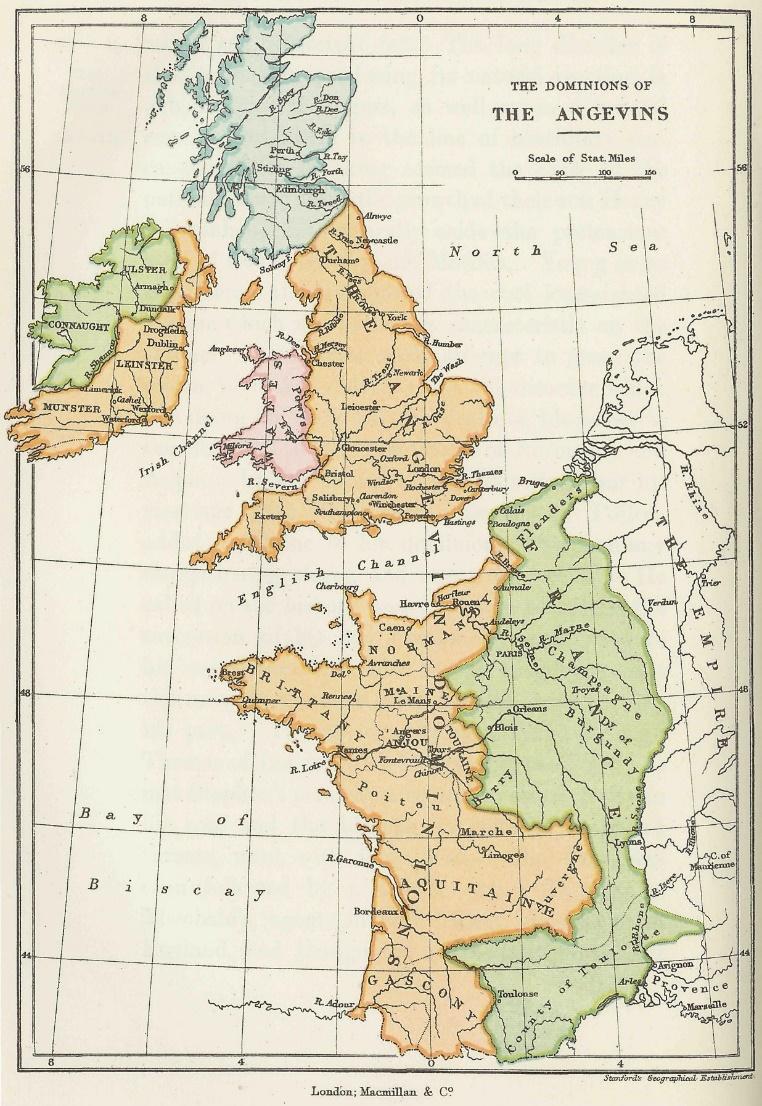 The Angevin Empire England was just one of many territories claimed by Henry.