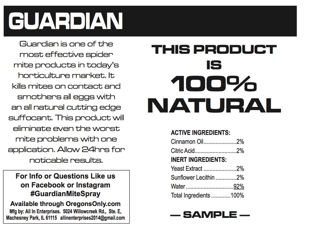 1 1. On the Guardian Website, Defendant prominently displayed a bottle of Guardian, containing the 0% NATURAL
