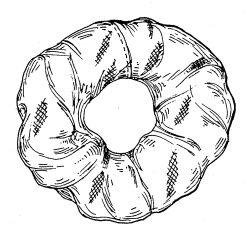 Page 2 of 6 The 030 patent, issued to Revson, covers a particular toroidal (i.e. "donut-shaped"), fabriccovered ponytail holder with an irregular ruffled surface, popularly known as a "scrunchie.