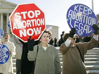 Abortion had been legal since 1973 (Row v.