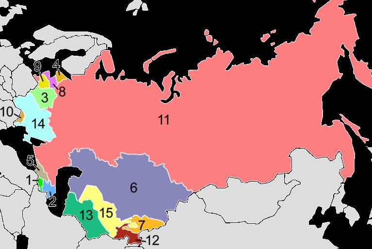 As a result, fifteen Soviet republics gained their independence.