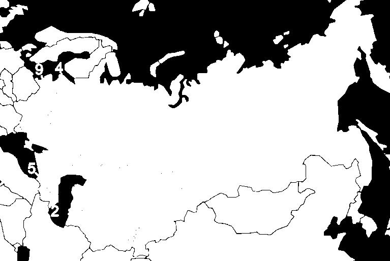 Belarus; 4. Estonia; 5. Georgia; 6. Kazakhstan; 7. Kyrgyzstan; 8. Latvia; 9.