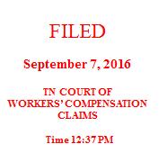 DISMISSAL ORDER This claim came before the Court on August 25, 2016, for a hearing of the Motion to Dismiss filed by Lewisburg Rubber and Gasket (Lewisburg Rubber.