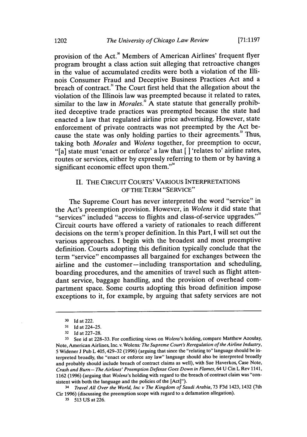1202 The University of Chicago Law Review [71:1197 provision of the Act.
