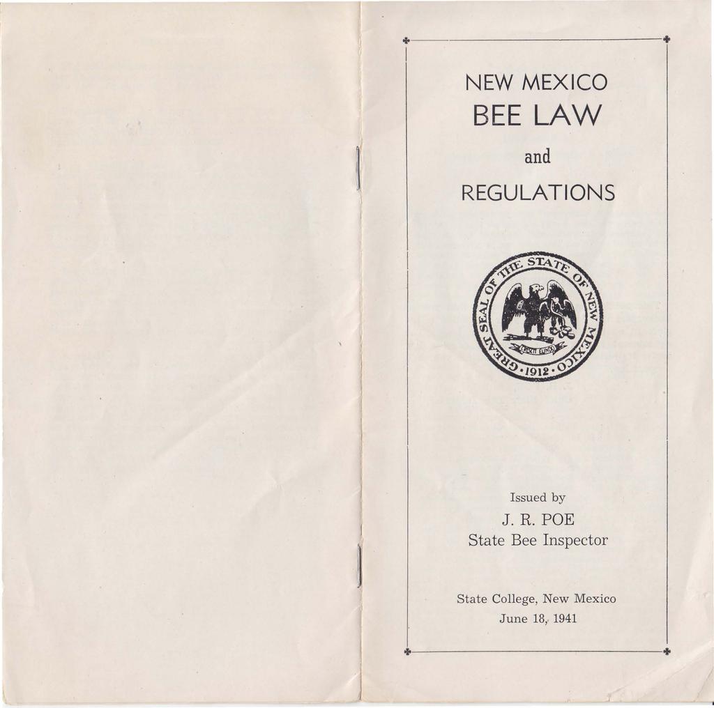 + I NEW MEXICO BEE LAW + \' and RE