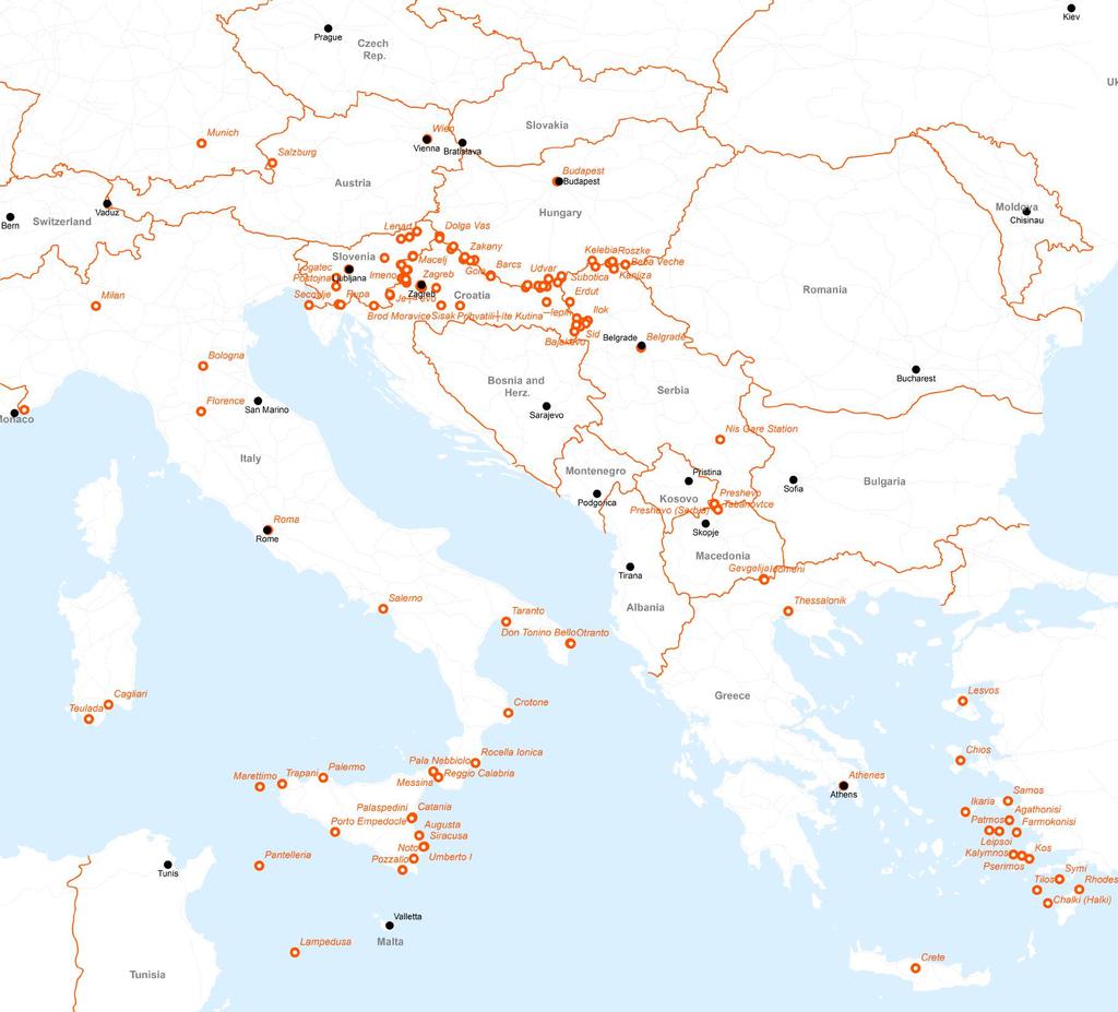 Europe / Mediterranean Migration Response Movement Trends and Numbers ARRIVALS Italy 157,083 Source: IOM Greece 910,663 Estimate arrivals for land and sea