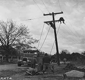The Rural Electrification Administration offered low-interest loans to organizations to build power lines in rural areas.